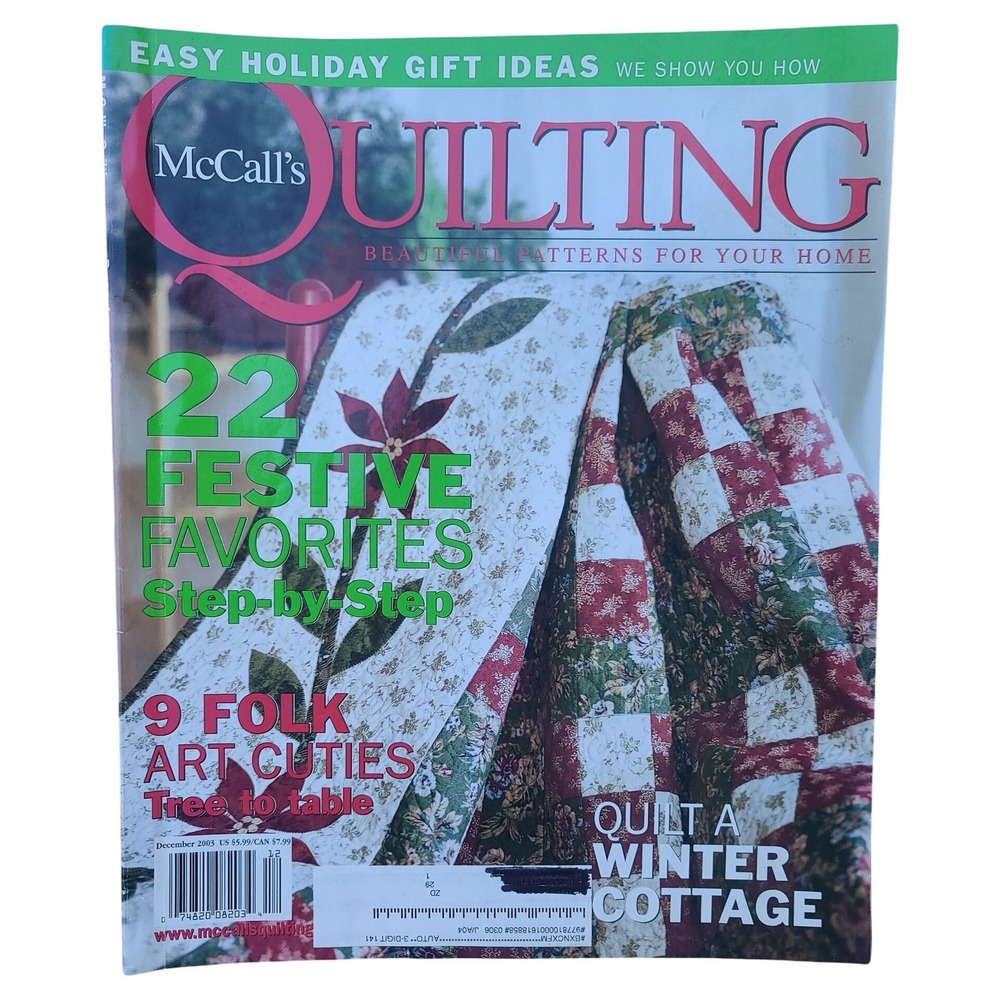 McCall's Quilting Magazine December 2003 22 Festive Favorites Holiday‎ Patterns